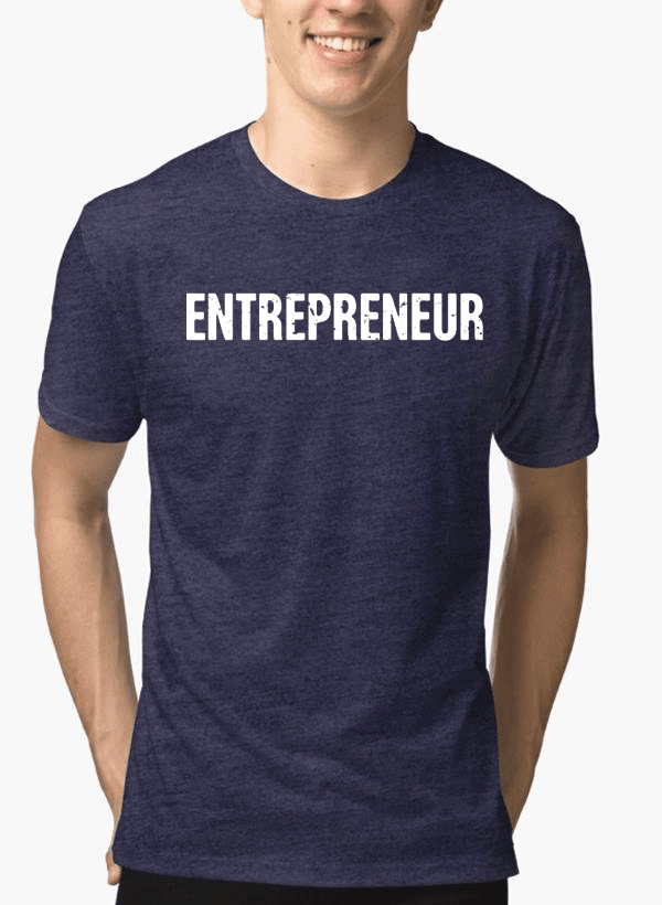 Entrepreneur Half Sleeves Melange T-shirt in various colors, showcasing its soft cotton fabric and unique designs.