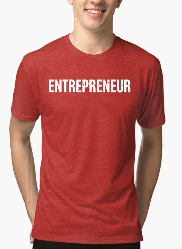 Entrepreneur Half Sleeves Melange T-shirt in various colors, showcasing its soft cotton fabric and unique designs.