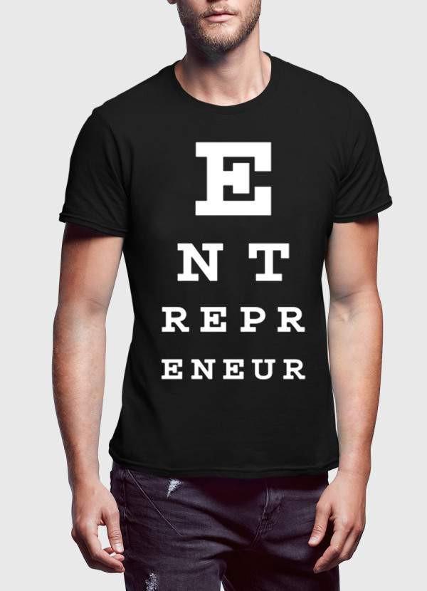 A stylish Entrepreneur Printed T-shirt featuring motivational text, designed for comfort and casual wear.