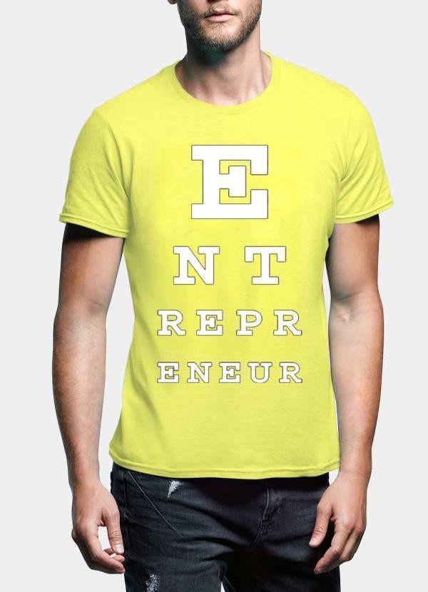 A stylish Entrepreneur Printed T-shirt featuring motivational text, designed for comfort and casual wear.