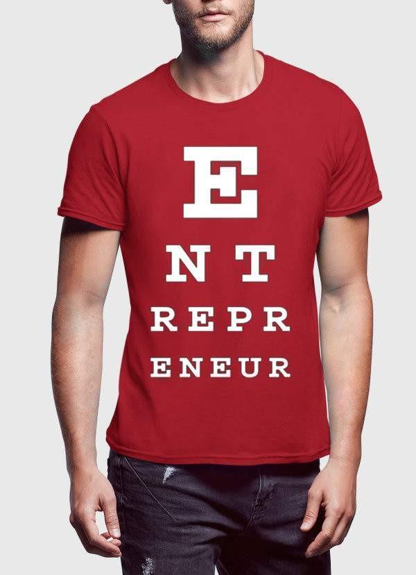 A stylish Entrepreneur Printed T-shirt featuring motivational text, designed for comfort and casual wear.