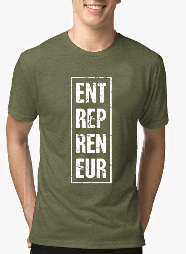 Entrepreneur Vertical Half Sleeves Melange T-shirt in various colors, showcasing its soft cotton fabric and stylish design.