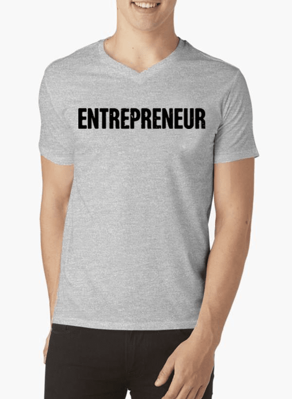 Entrepreneur V-Neck T-shirt made from 100% cotton, featuring a stylish V-neck design and available in multiple colors.