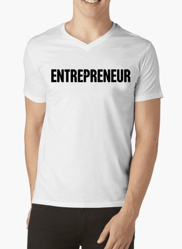 Entrepreneur V-Neck T-shirt made from 100% cotton, featuring a stylish V-neck design and available in multiple colors.