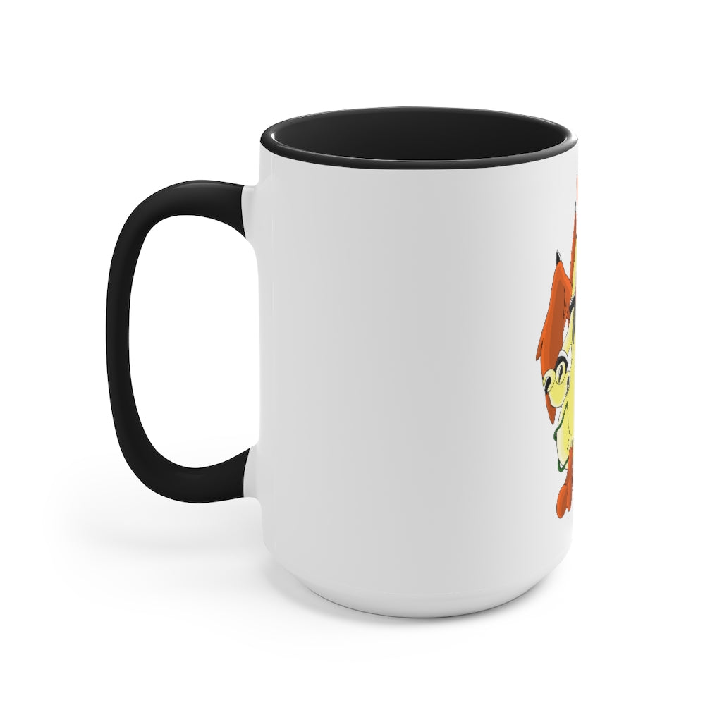 Ephanight Accent Mug featuring a white exterior with a colored interior, available in red, pink, and black options, showcasing its stylish design.