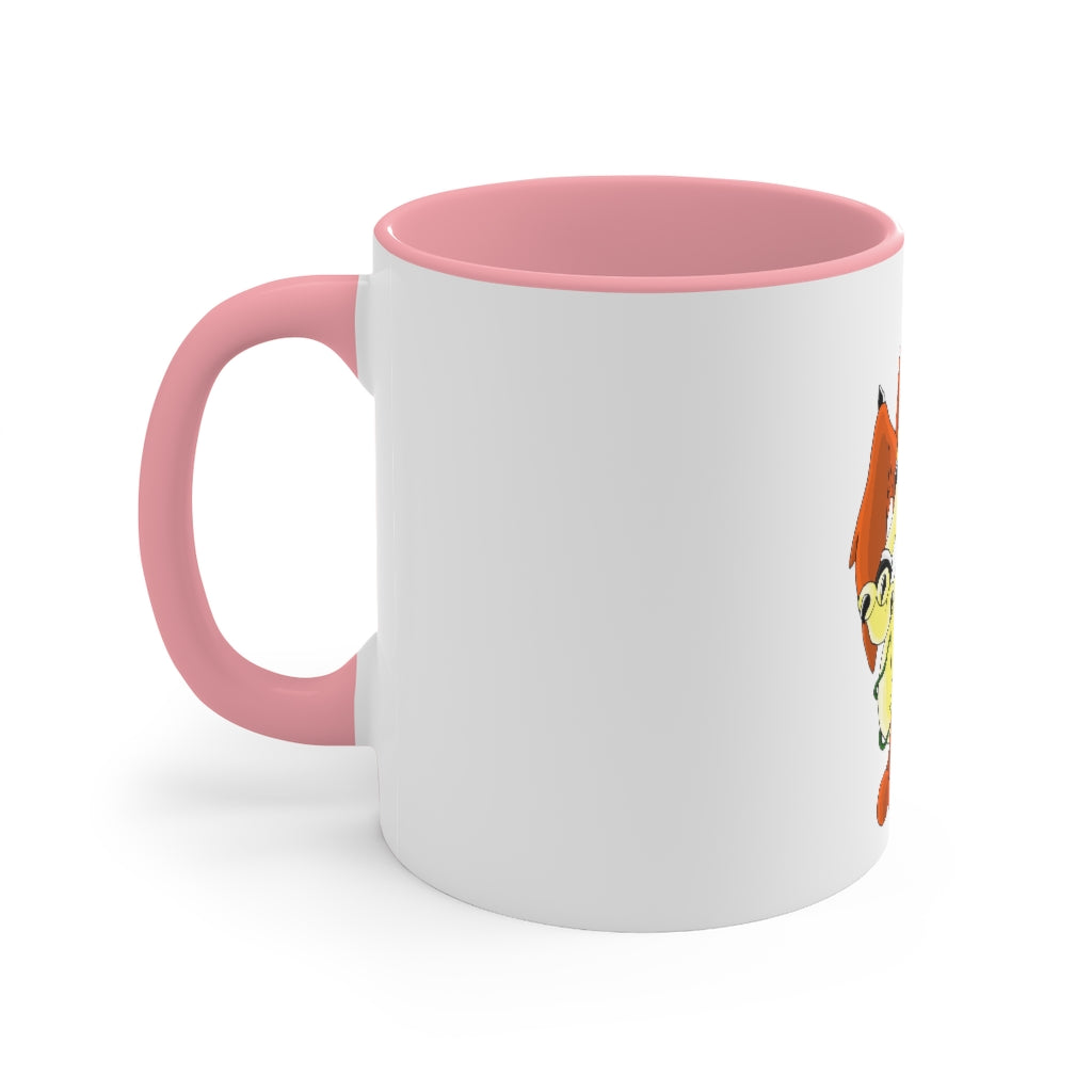 Ephanight Accent Mug featuring a white exterior with a colored interior, available in red, pink, and black options, showcasing its stylish design.