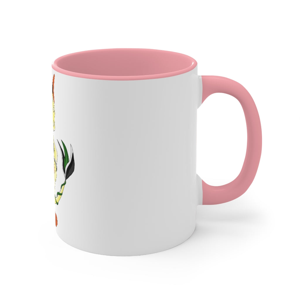 Ephanight Accent Mug featuring a white exterior with a colored interior, available in red, pink, and black options, showcasing its stylish design.