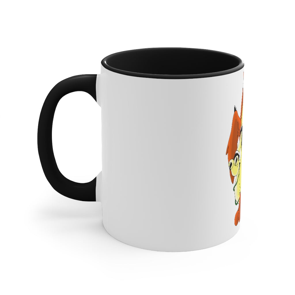 Ephanight Accent Mug featuring a white exterior with a colored interior, available in red, pink, and black options, showcasing its stylish design.