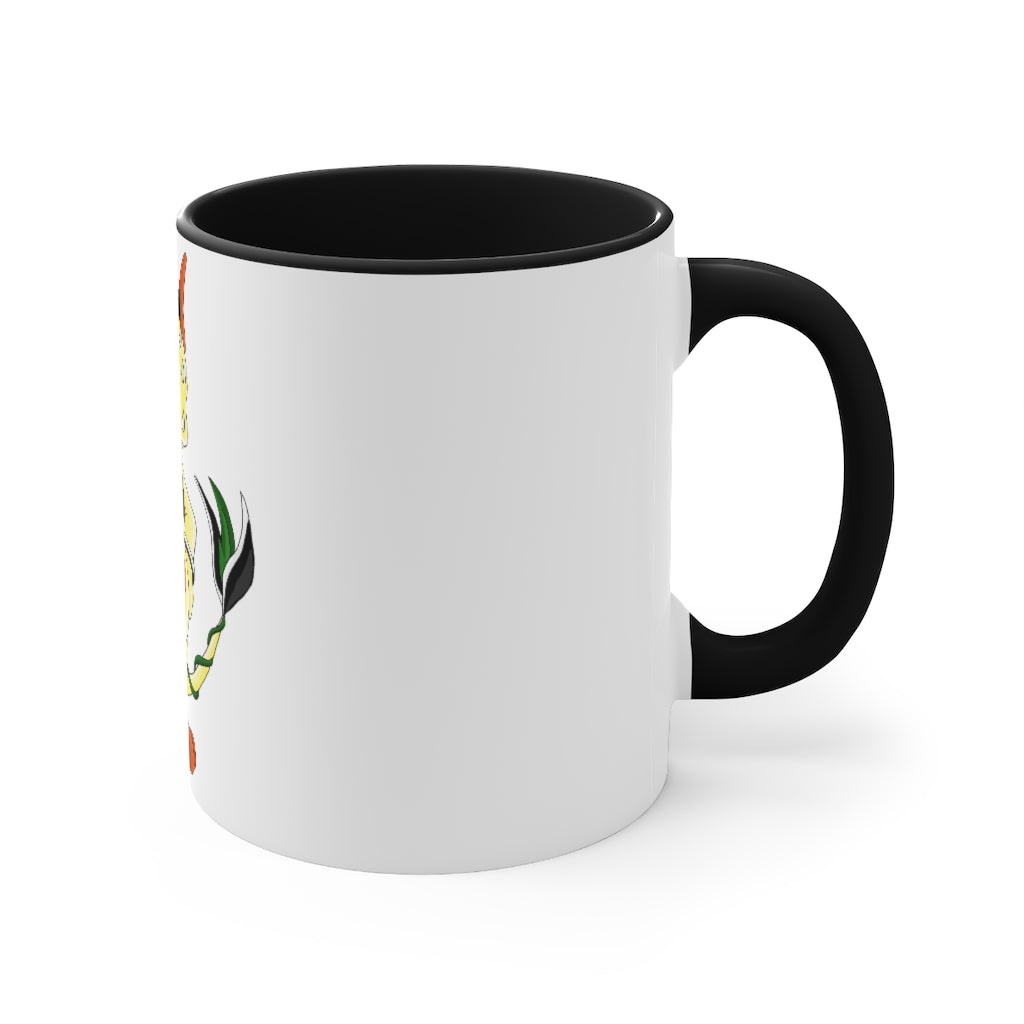 Ephanight Accent Mug featuring a white exterior with a colored interior, available in red, pink, and black options, showcasing its stylish design.