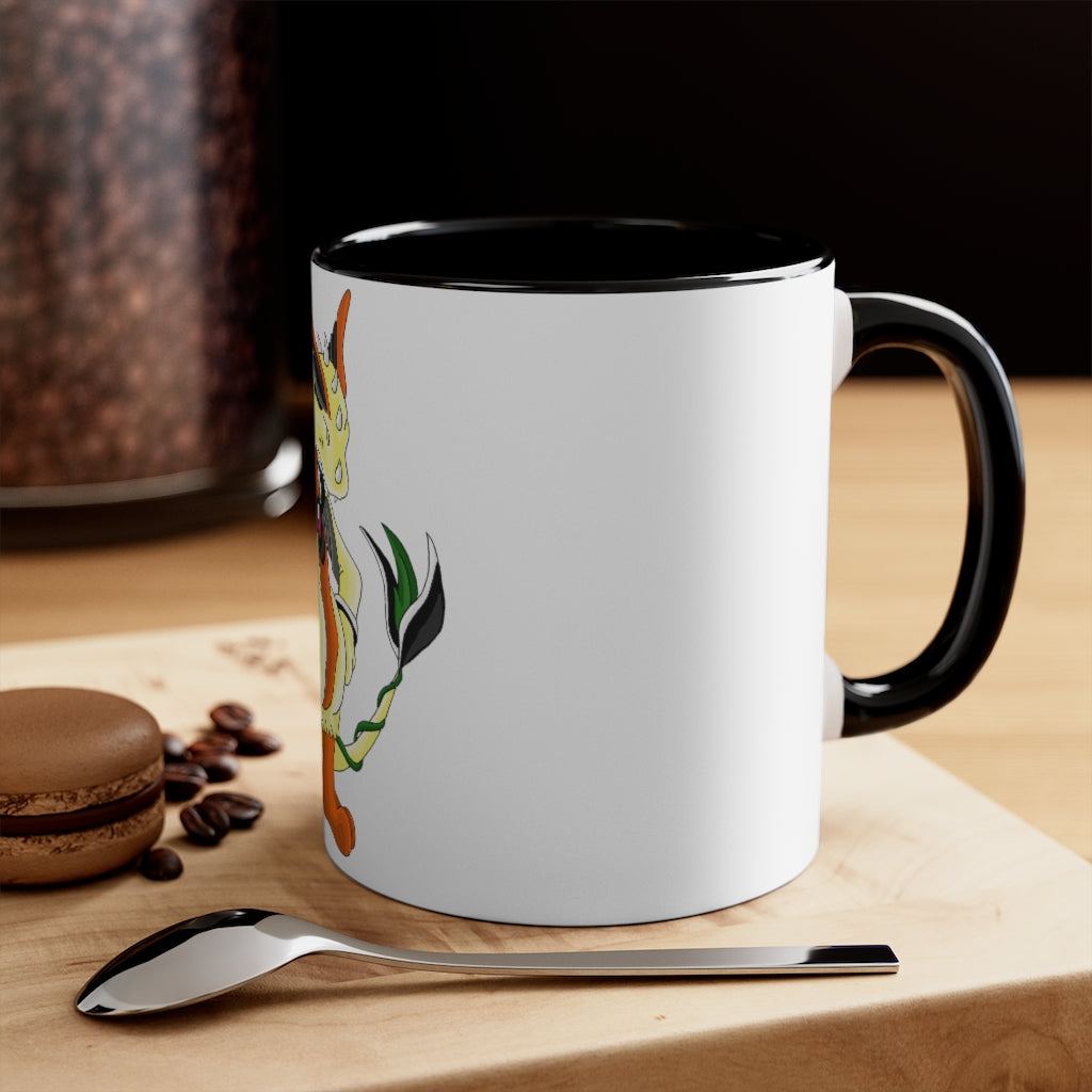 Ephanight Accent Mug featuring a white exterior with a colored interior, available in red, pink, and black options, showcasing its stylish design.