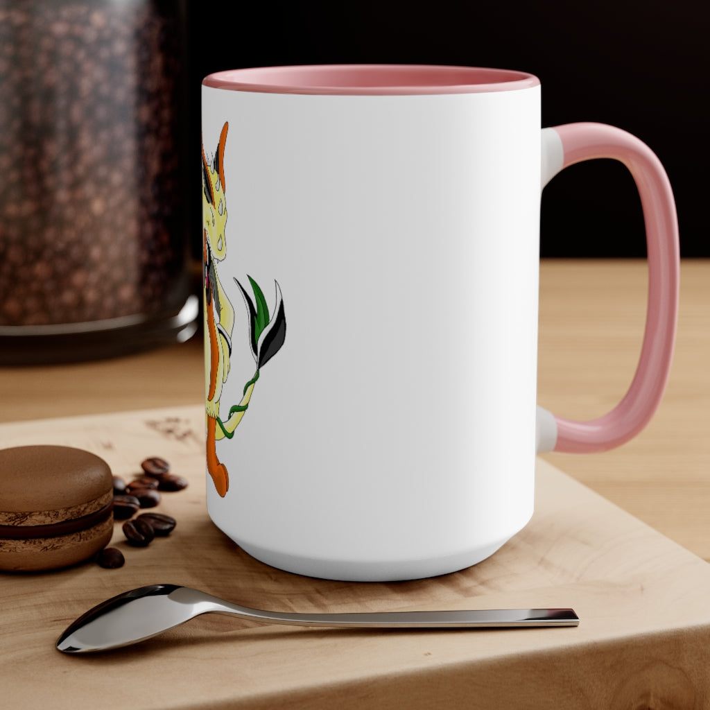 Ephanight Accent Mug featuring a white exterior with a colored interior, available in red, pink, and black options, showcasing its stylish design.