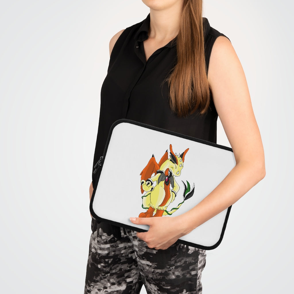 Ephanight Laptop Sleeve featuring a customizable front and black polyester back, designed for protection and style.