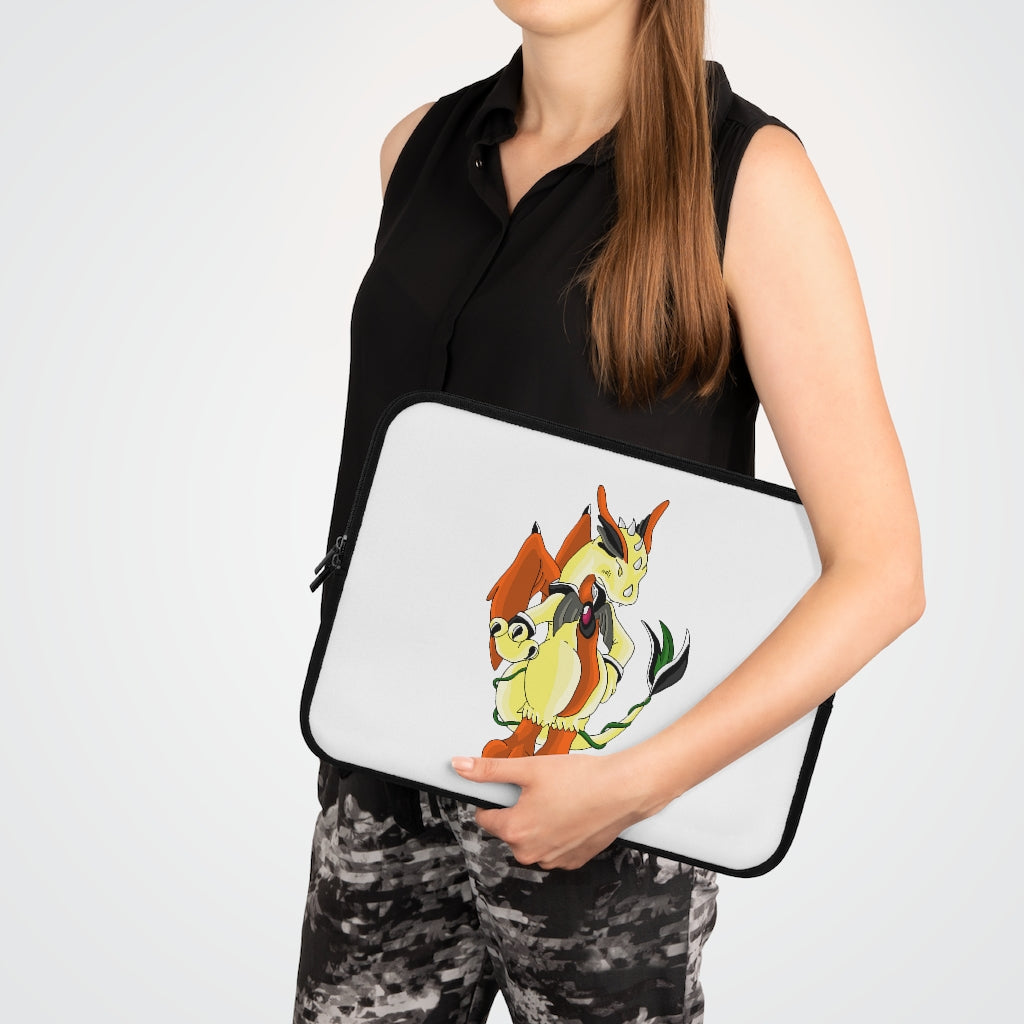 Ephanight Laptop Sleeve featuring a customizable front and black polyester back, designed for protection and style.