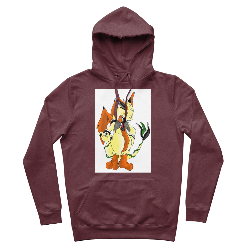 Ephanight Premium Adult Hoodie featuring adjustable lined hood, kangaroo pocket, and soft brushed fleece interior in various colors.