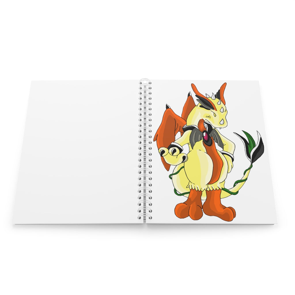 Ephanight Spiral Notebook with customizable covers and wide-ruled pages, showcasing its semi-gloss laminated finish.