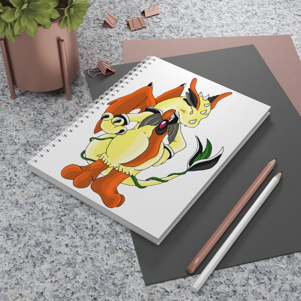 Ephanight Spiral Notebook with customizable covers and wide-ruled pages, showcasing its semi-gloss laminated finish.