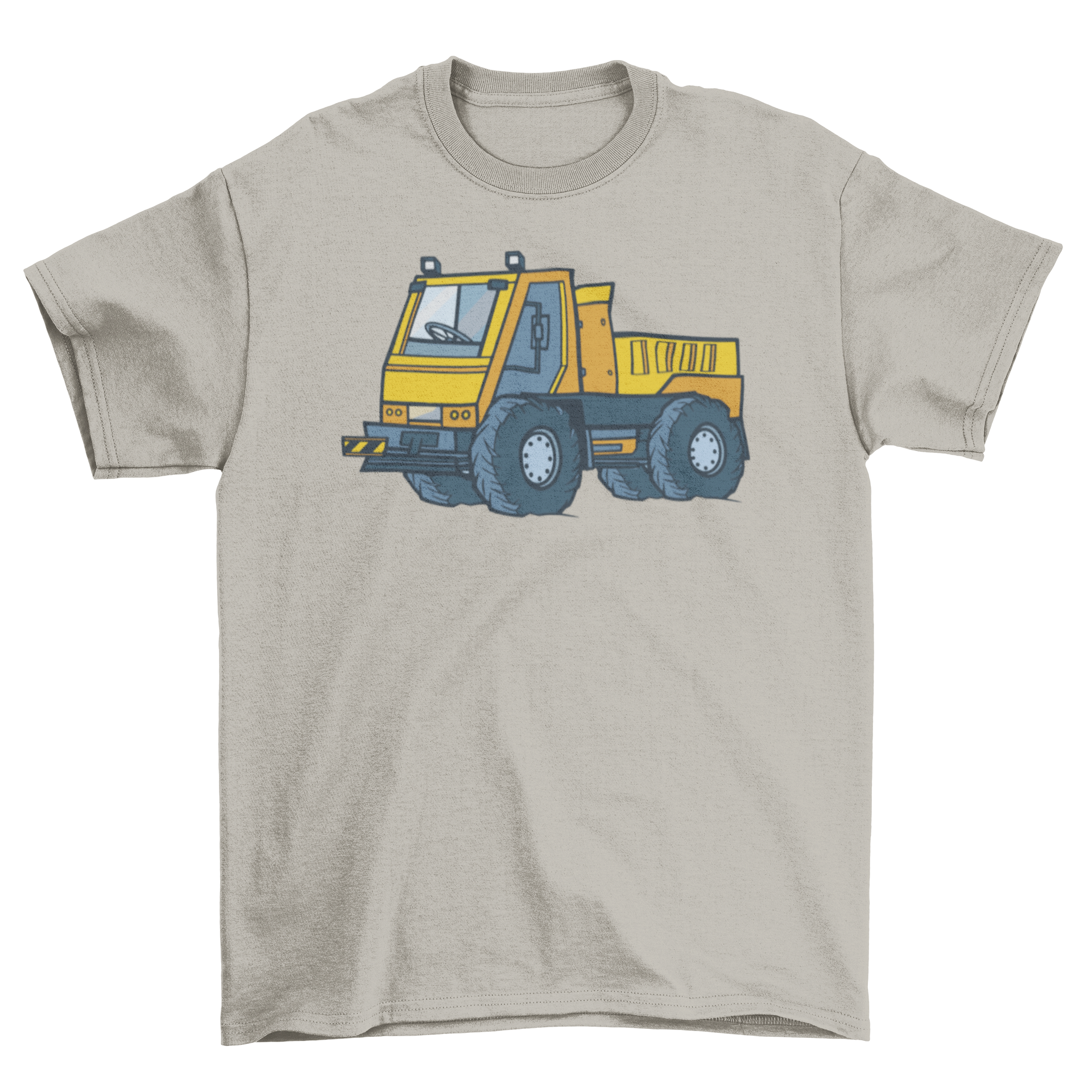 A stylish t-shirt featuring a detailed illustration of an equipment transporter, perfect for transport enthusiasts.