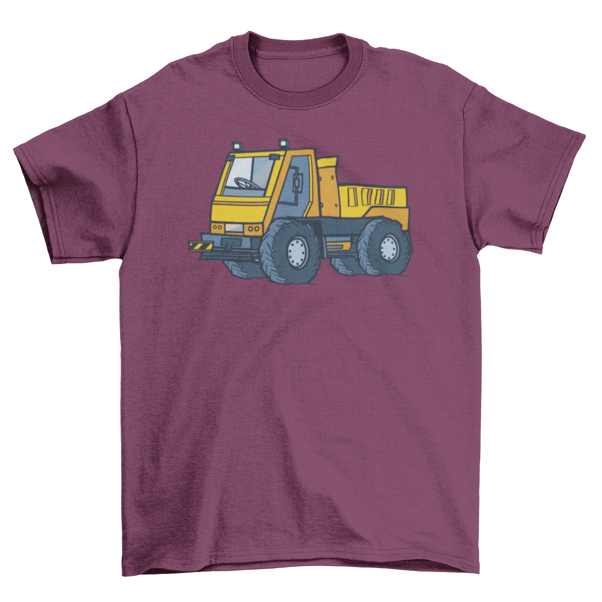 A stylish t-shirt featuring a detailed illustration of an equipment transporter, perfect for transport enthusiasts.