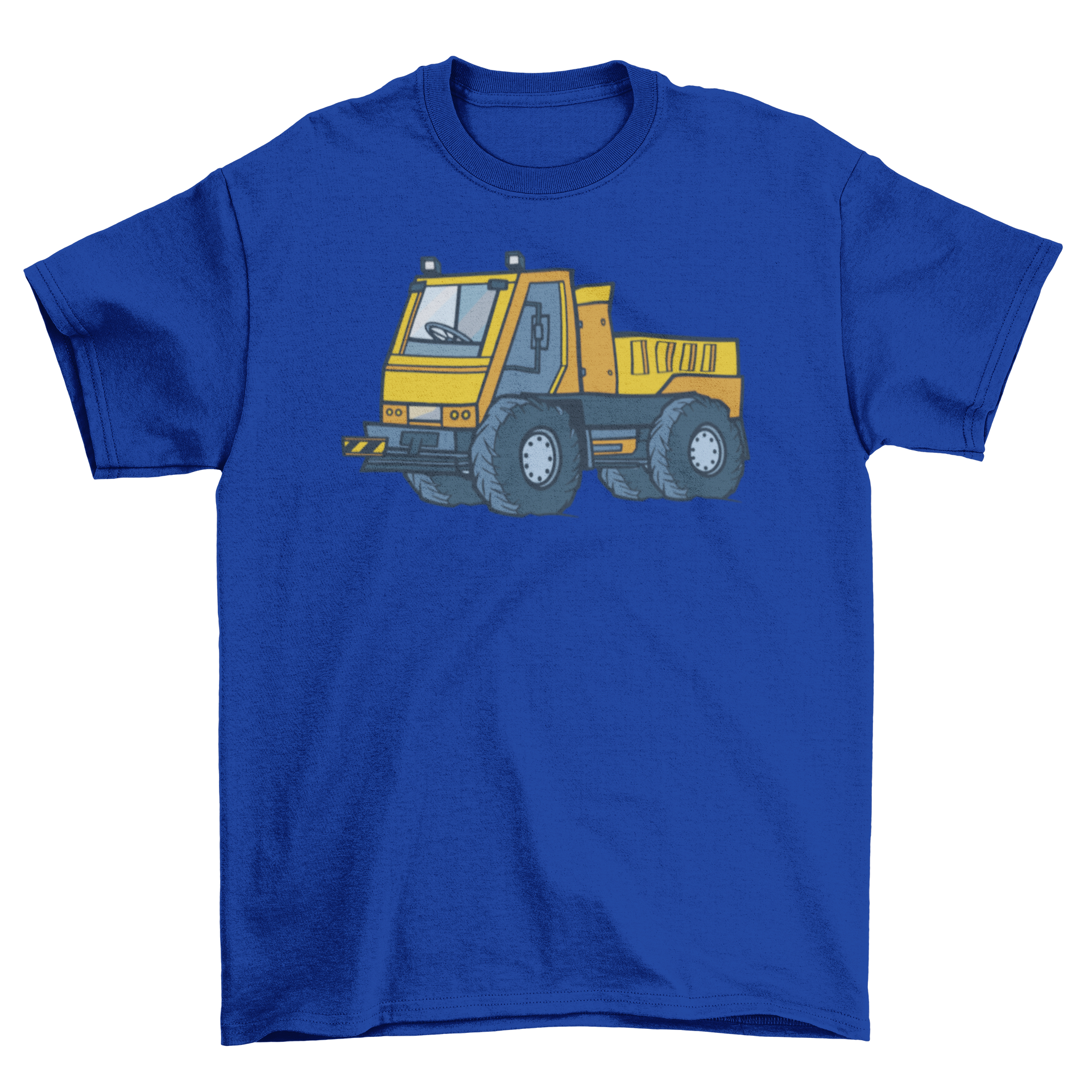 A stylish t-shirt featuring a detailed illustration of an equipment transporter, perfect for transport enthusiasts.