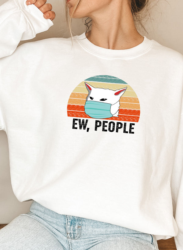 Ew People Sweat Shirt featuring unique designs by top artists, made from warm cotton/poly fleece blend.