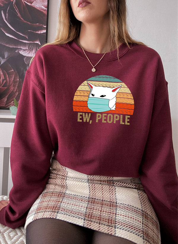 Ew People Sweat Shirt featuring unique designs by top artists, made from warm cotton/poly fleece blend.