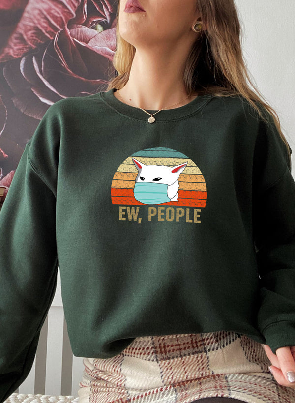 Ew People Sweat Shirt featuring unique designs by top artists, made from warm cotton/poly fleece blend.