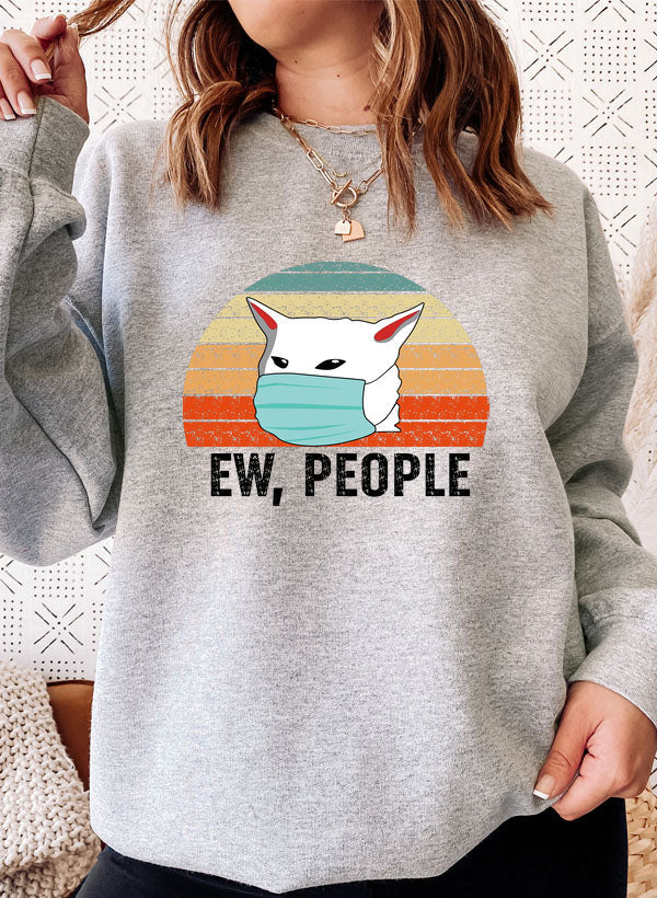 Ew People Sweat Shirt featuring unique designs by top artists, made from warm cotton/poly fleece blend.