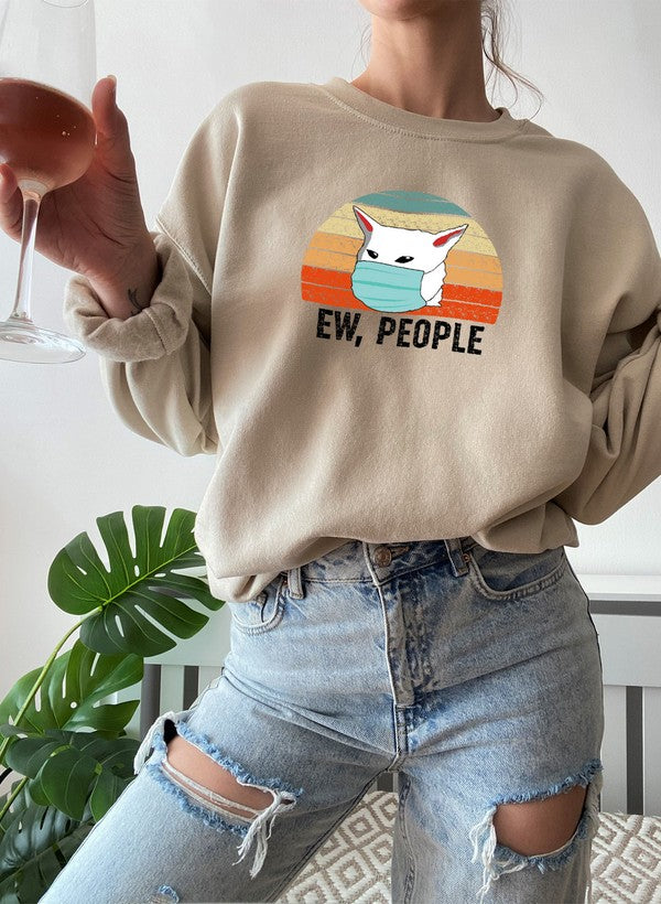 Ew People Sweat Shirt featuring unique designs by top artists, made from warm cotton/poly fleece blend.