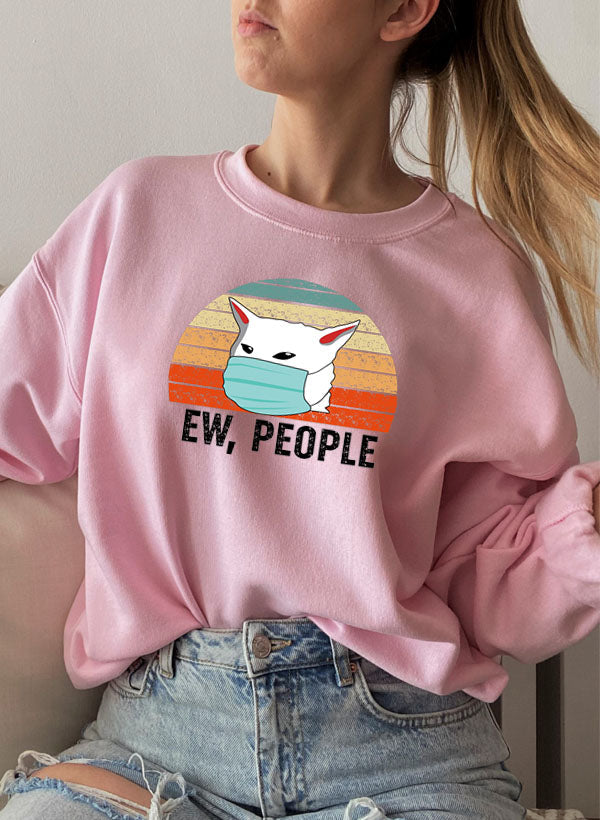 Ew People Sweat Shirt featuring unique designs by top artists, made from warm cotton/poly fleece blend.