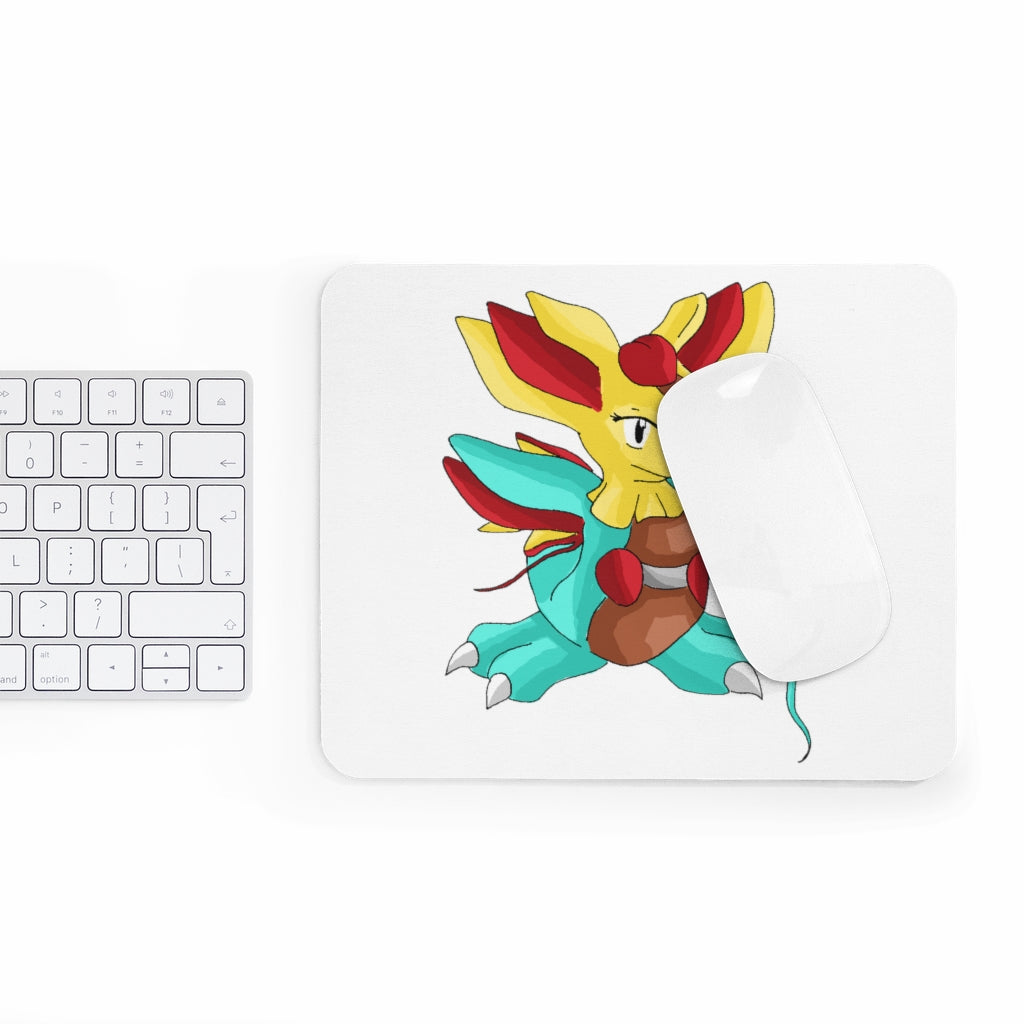 Fabaraess Mouse Pad featuring a vibrant full print design on a smooth neoprene surface, ideal for enhancing workspace aesthetics.