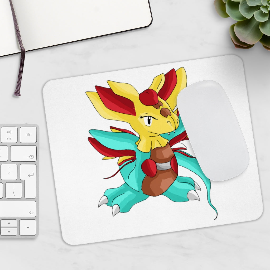 Fabaraess Mouse Pad featuring a vibrant full print design on a smooth neoprene surface, ideal for enhancing workspace aesthetics.