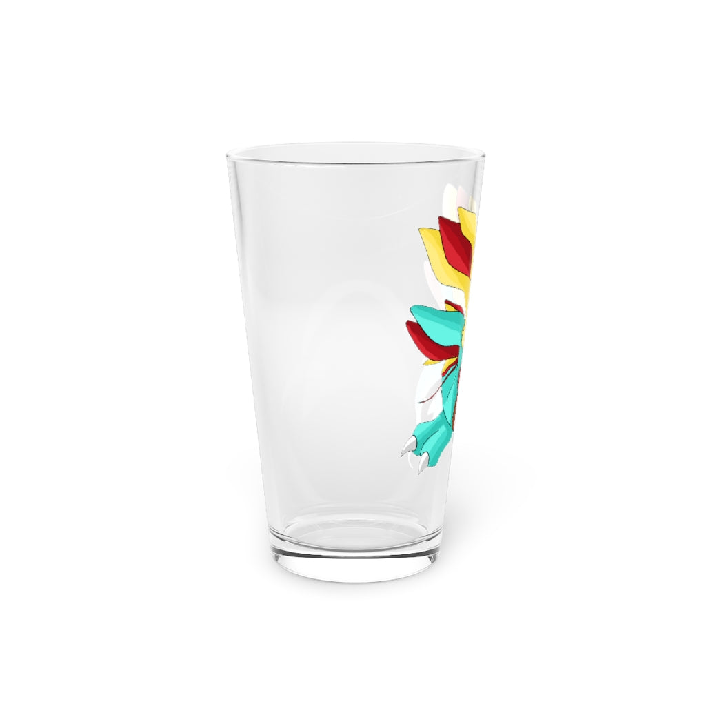 Fabaraess Pint Glass, 16oz, clear glass with custom printing options, ideal for beverages.