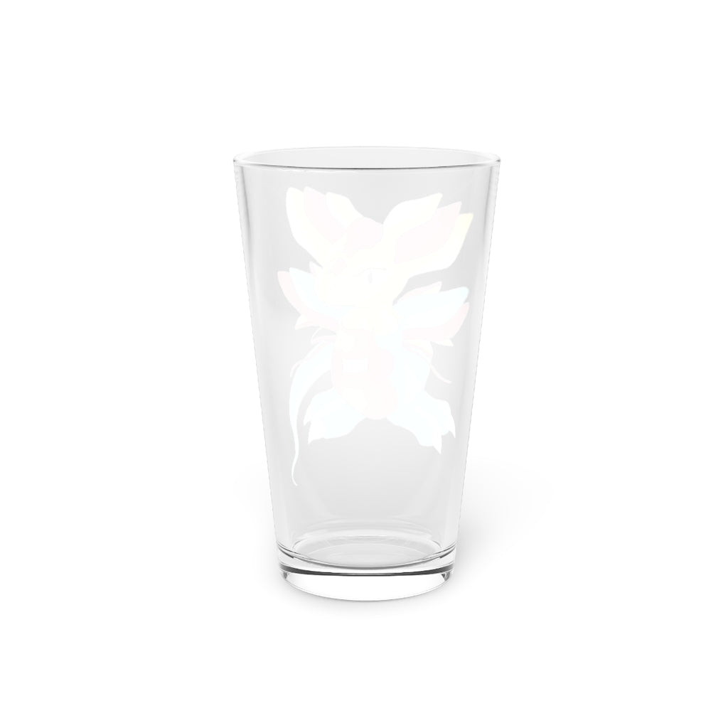 Fabaraess Pint Glass, 16oz, clear glass with custom printing options, ideal for beverages.