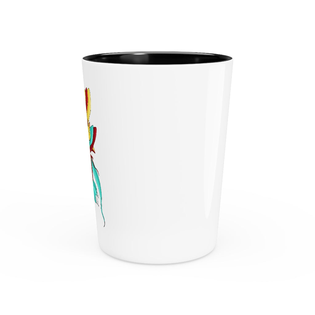 Fabaraess Shot Glass with customizable white or black interior, perfect for events and gifting.