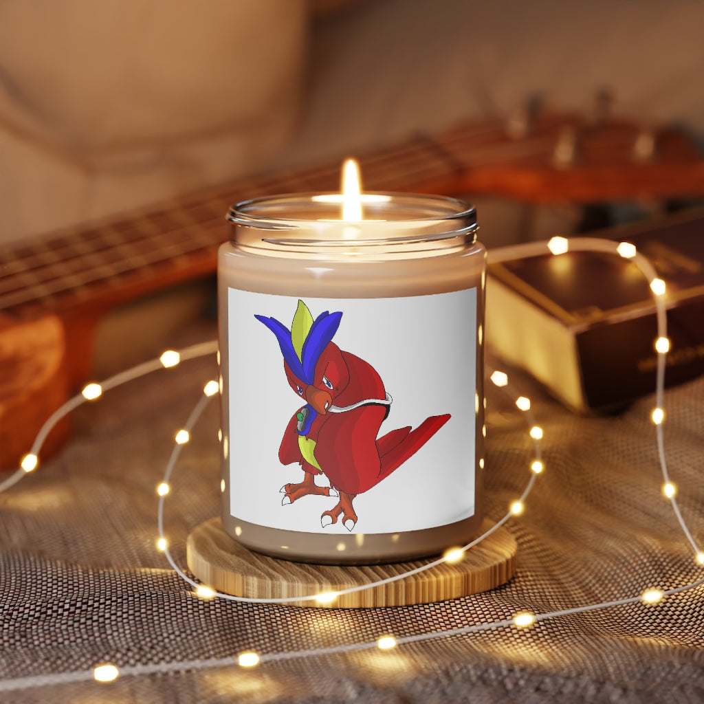 Fabaryu Scented Candle in a glass container, featuring a warm Cinnamon Stick or Vanilla fragrance, hand-poured from vegan soy coconut wax.