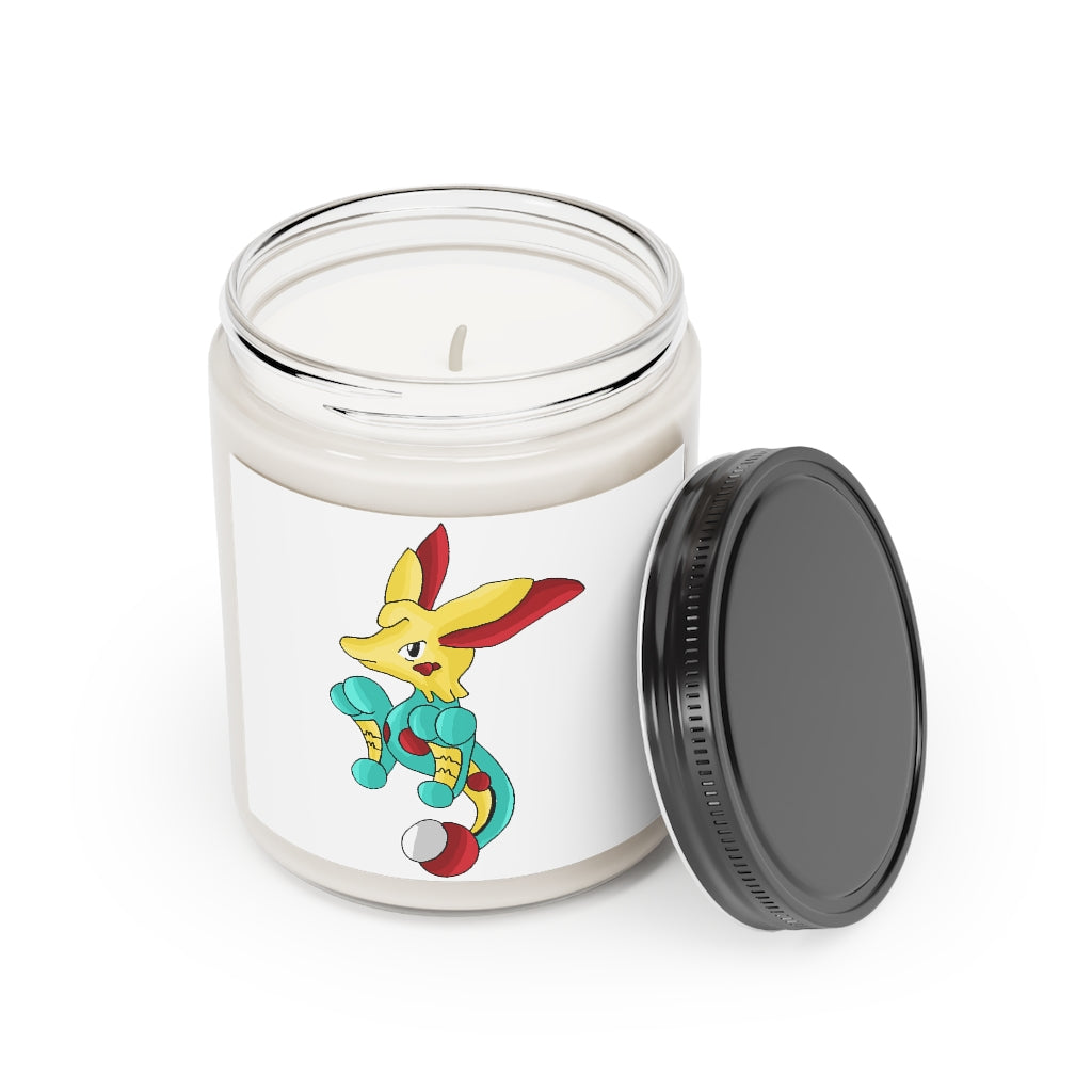 Fabaryu Scented Candle in a glass container, featuring a permanent adhesive label, available in Cinnamon Stick and Vanilla fragrances.