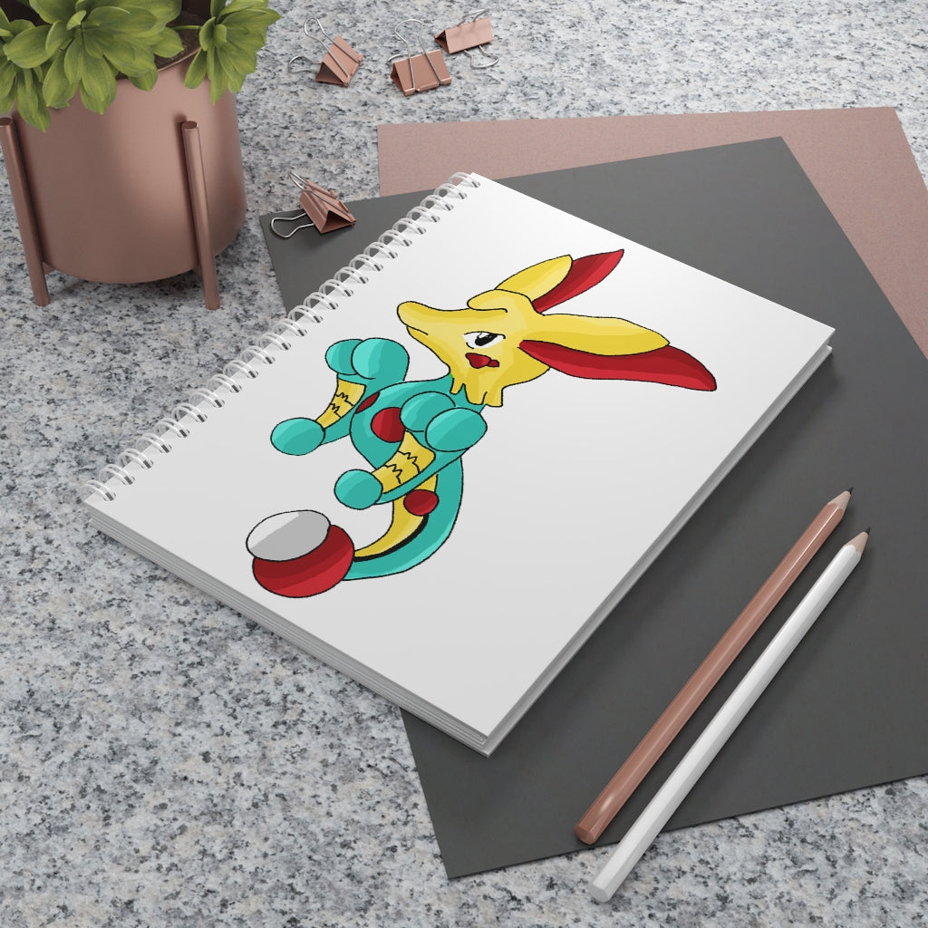 Fabaryu Spiral Notebook with customizable covers and wide-ruled pages, featuring a semi-gloss laminated finish.