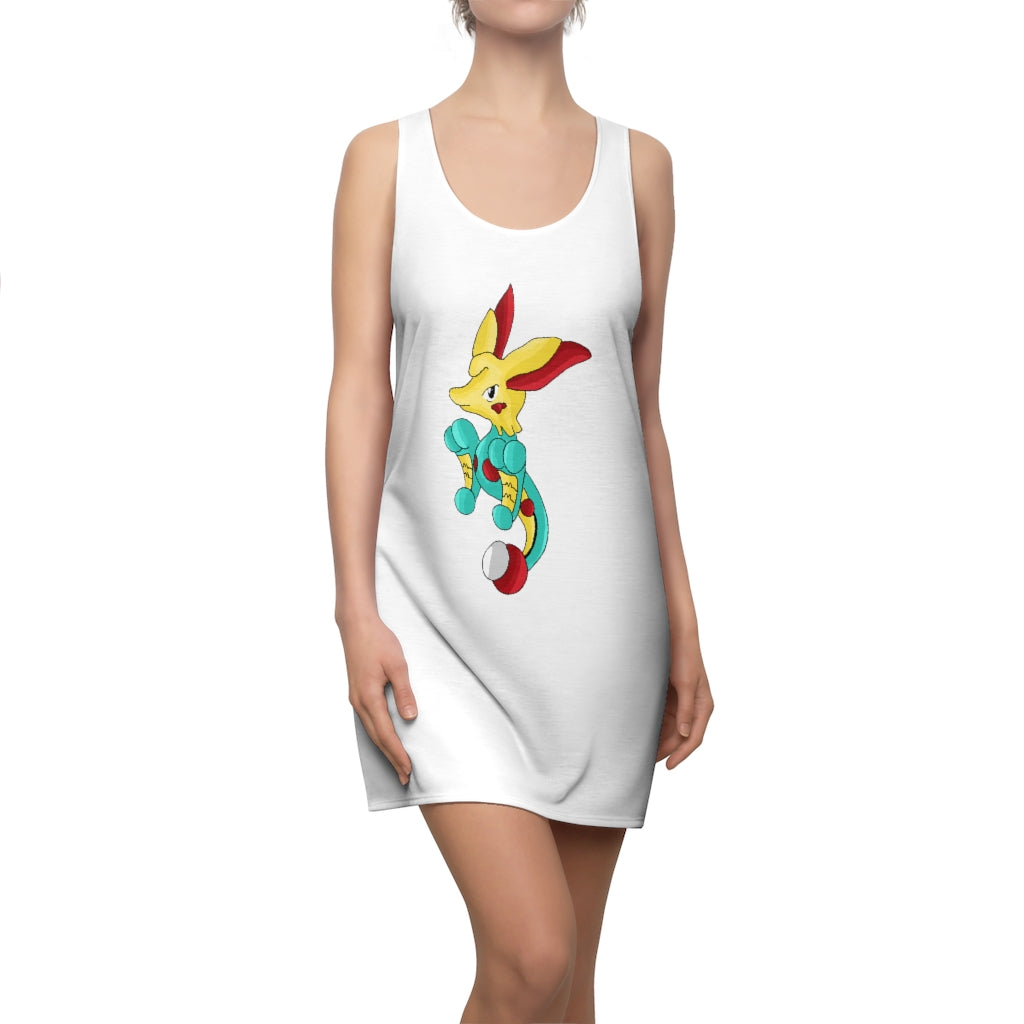 Fabaryu Women's Cut & Sew Racerback Dress showcasing a stylish and feminine design, perfect for casual and active wear.