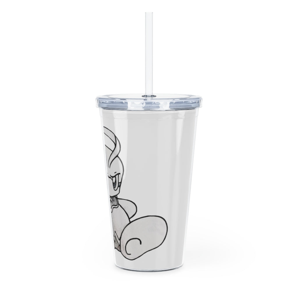 Fairyu Plastic Tumbler with Straw, featuring a sleek design and customizable insert, perfect for parties and gatherings.