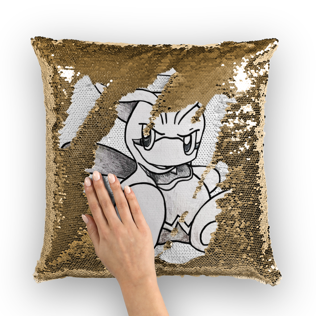 Fairyu Sequin Cushion Cover featuring a colorful mermaid design with sequins that change color, perfect for home decor.