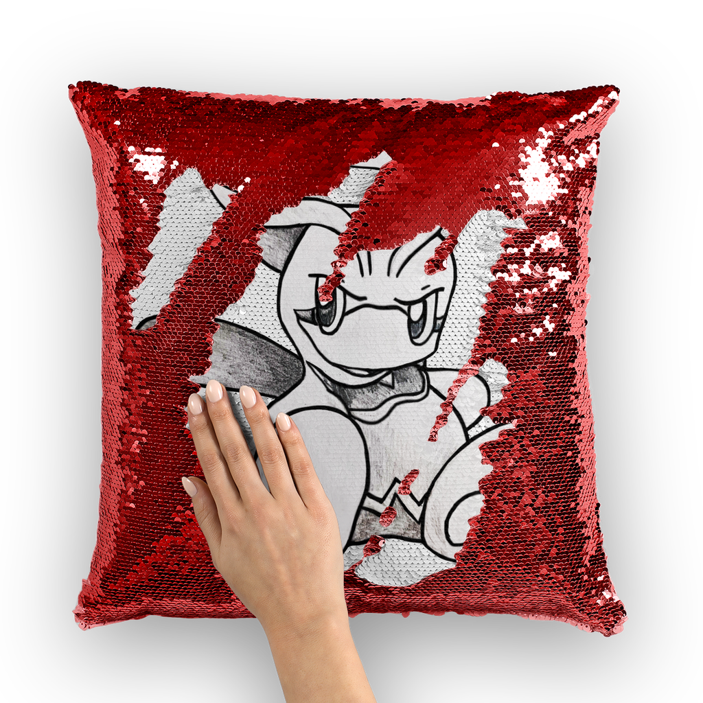 Fairyu Sequin Cushion Cover featuring a colorful mermaid design with sequins that change color, perfect for home decor.