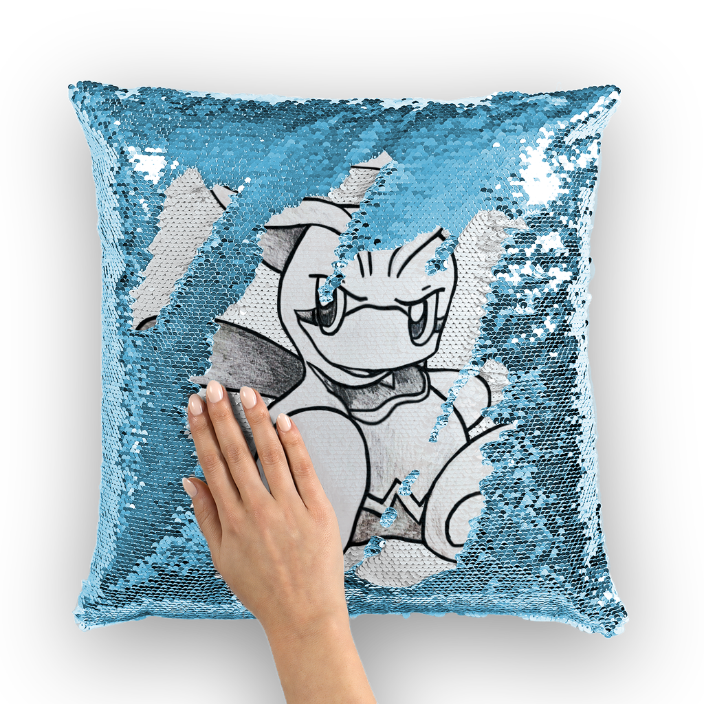 Fairyu Sequin Cushion Cover featuring a colorful mermaid design with sequins that change color, perfect for home decor.