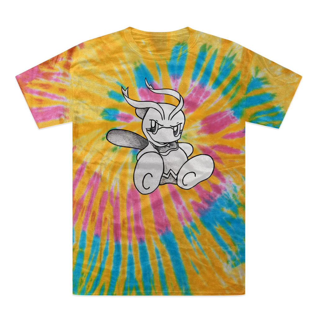 Fairyu Tie-Dye T-Shirt in vibrant colors, showcasing unique hand-dyed patterns on soft cotton fabric.