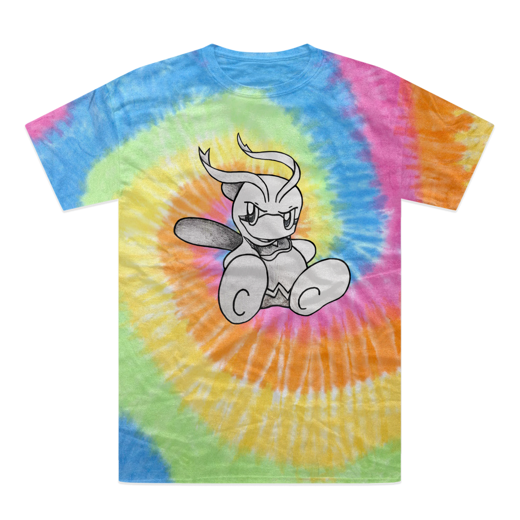 Fairyu Tie-Dye T-Shirt in vibrant colors, showcasing unique hand-dyed patterns on soft cotton fabric.