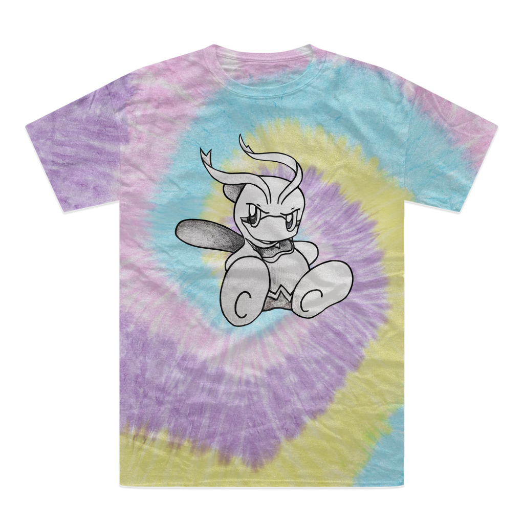 Fairyu Tie-Dye T-Shirt in vibrant colors, showcasing unique hand-dyed patterns on soft cotton fabric.