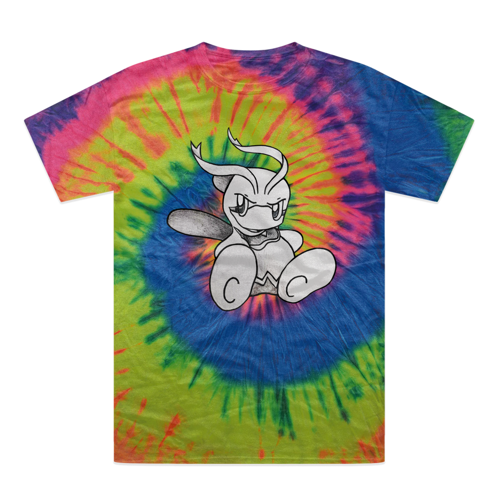 Fairyu Tie-Dye T-Shirt in vibrant colors, showcasing unique hand-dyed patterns on soft cotton fabric.