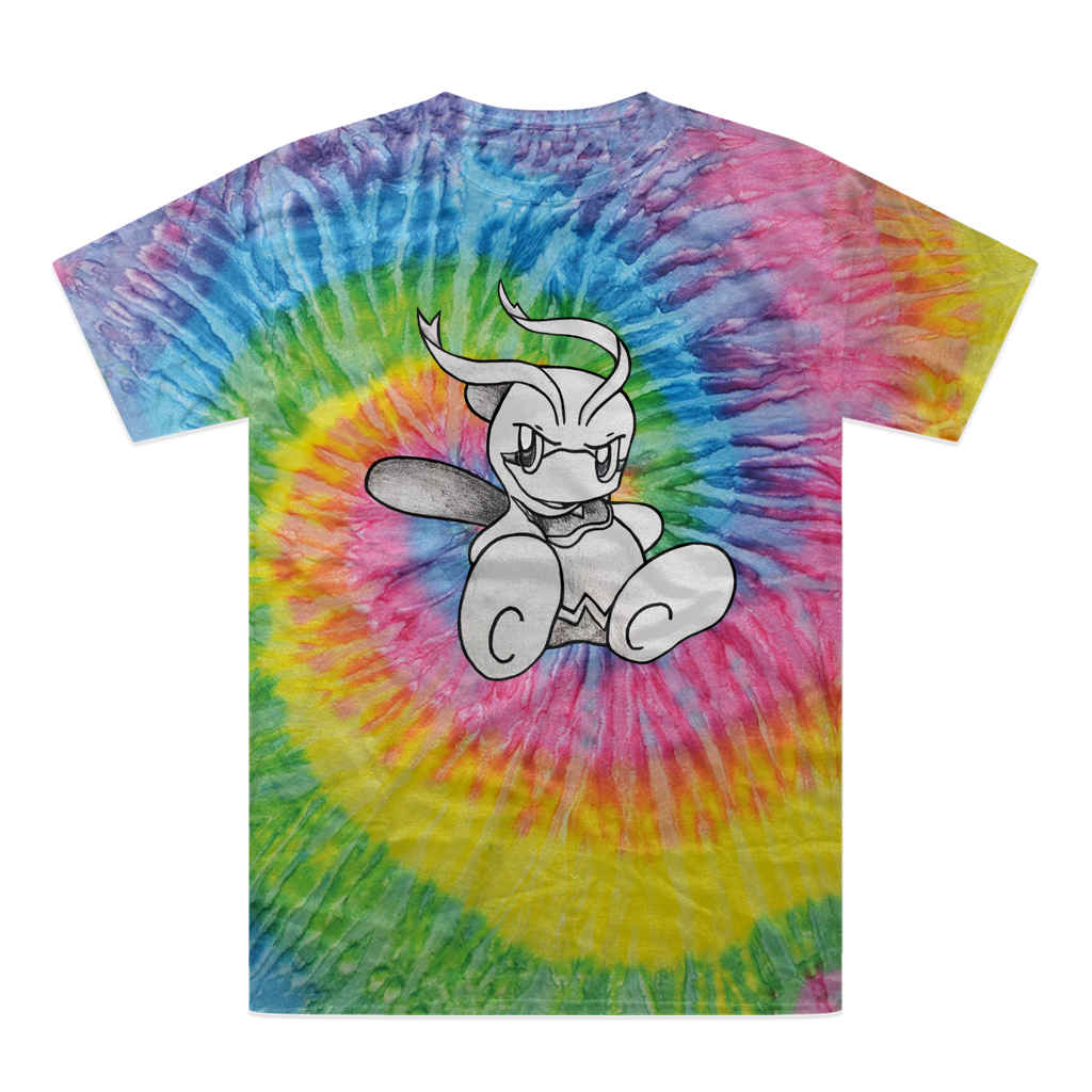 Fairyu Tie-Dye T-Shirt in vibrant colors, showcasing unique hand-dyed patterns on soft cotton fabric.