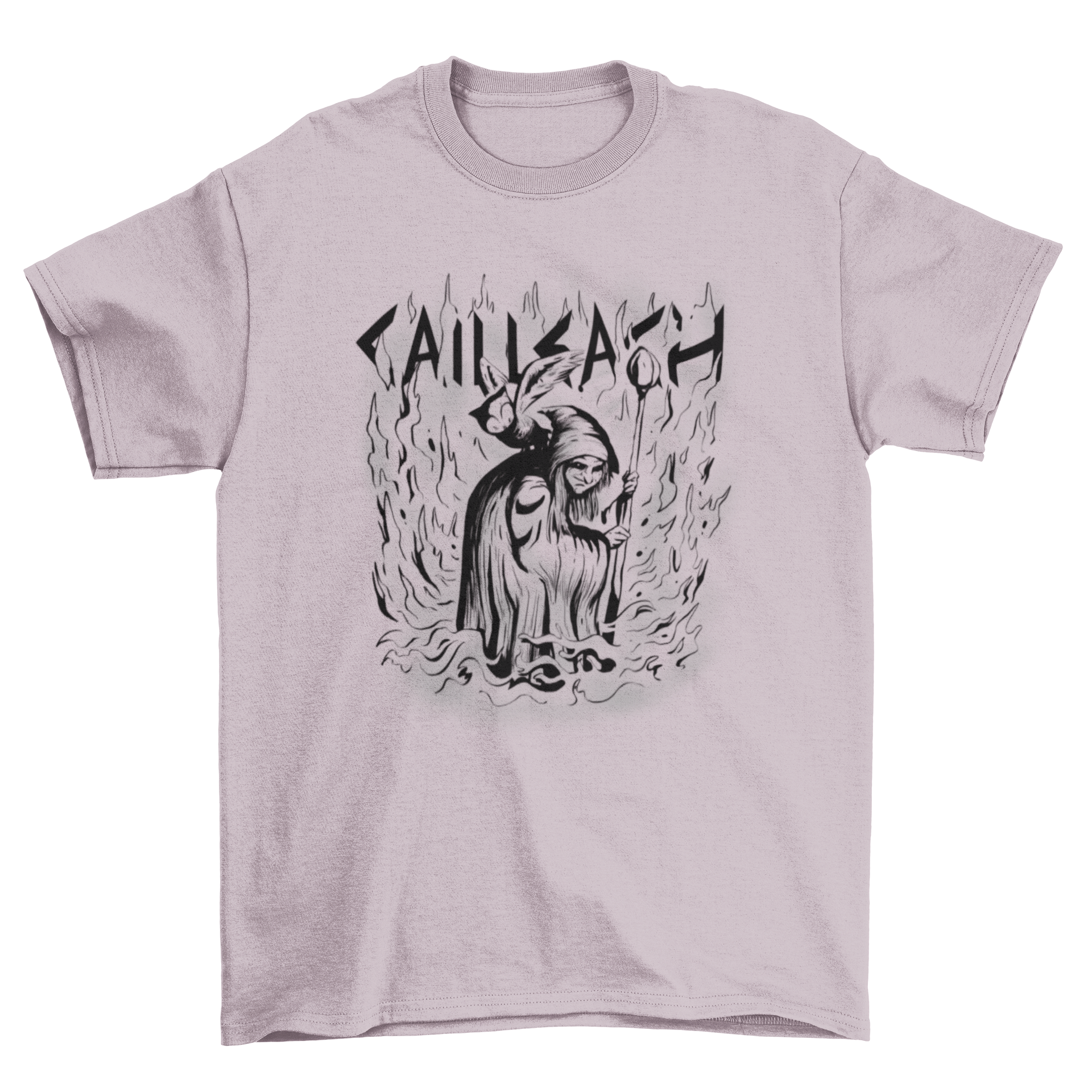 Fantasy Celtic Creature T-Shirt featuring the goddess Cailleach with intricate design and vibrant colors.