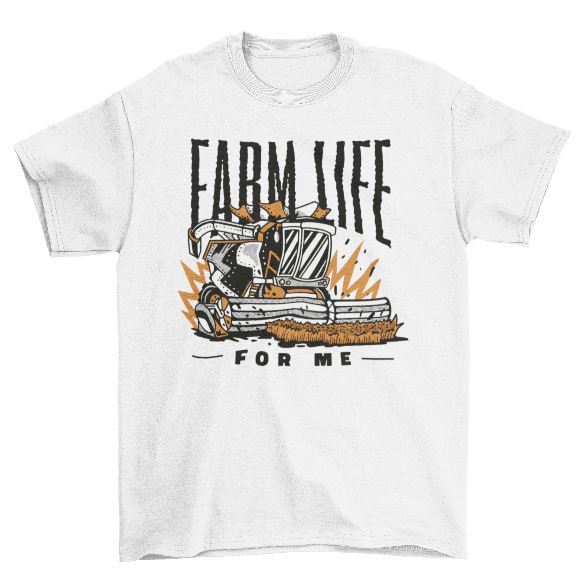 A stylish t-shirt featuring a vintage farm truck graphic and the quote 'Farm Life', perfect for country enthusiasts.