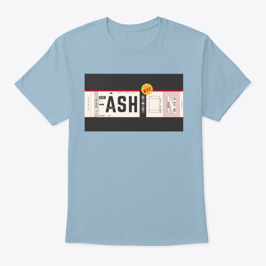 Fashion In Baggage Tag Style T-Shirt showcasing a classic fit, made from 100% cotton, perfect for casual wear.